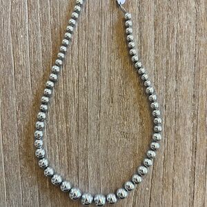 Tiffany & Co Graduated Sterling Silver Ball Necklace 10mm.